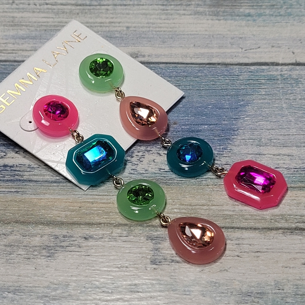 Gemma Layne Multicolor Statement Earrings - Picture 8 of 8